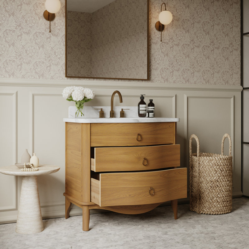 Grace 72" Bathroom Vanity In Natural Enhanced Oak, 72", Enhanced Brown Oak