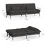 Richas Convertible Futon Sofa Bed, 68″Fabric Futon Couch with Adjustable Backrest, Loveseat Futon Sleeper Recliner for Living Room Furniture-729181886