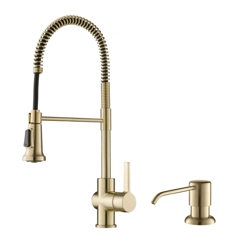 Robinet de cuisine Britt, Bronze champagne antique, Without Filter Faucet