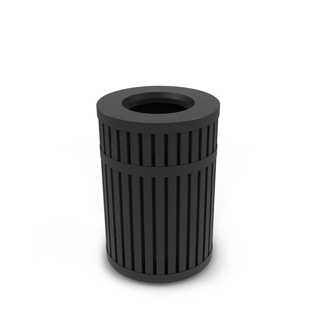 ArchTec Steel Open Outdoor Trash/Recycling Bins - 45 Gallons Commercial Zone