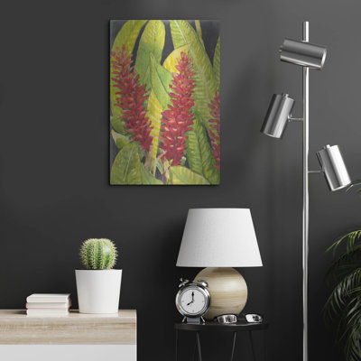Luxe Metal Art 'Red Tropical Flowers I' By Tim O'T " Luxe Metal Art 'Red Tropical Flowers I' By Tim O'Toole, Metal Wall Art, 16"x24" " by Tim O'Toole