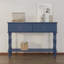 Console Mid-Century avec 2 tiroirs pour l'entrée et le salon, bleu-283368543-531276302
