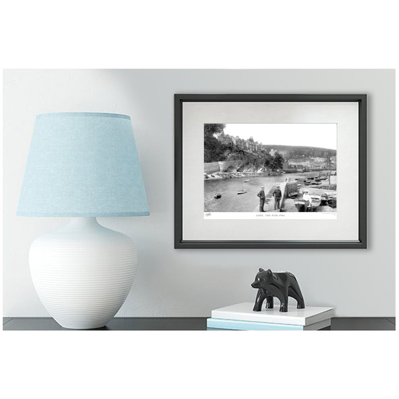 Looe, The Pier 1906 - Single Picture Frame Print, 28cm H x 36cm W x 2.3cm D