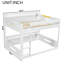  Lit superposé grand sur grand avec tablettes de rangement et ports USB, blanc-1510515360