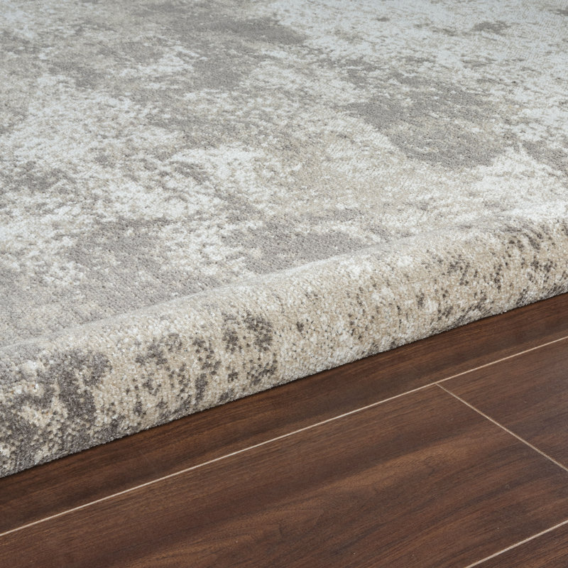 Machine Washable Bridget Gray/Beige Rug, Runner 2'6" x 8'