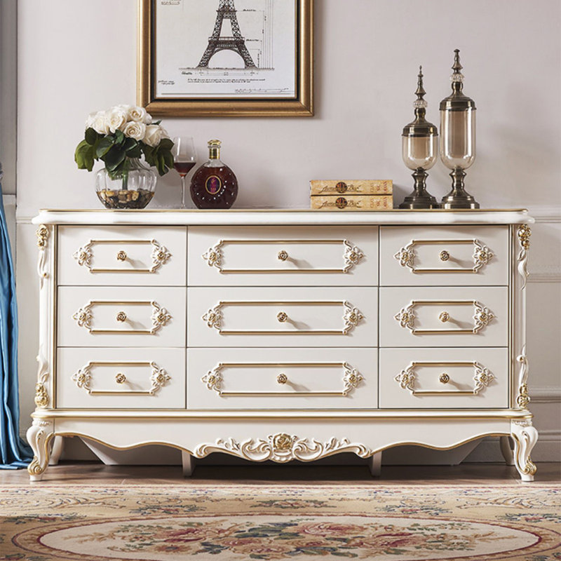 White Solid + Manufactured Wood Accent Cabinet, White