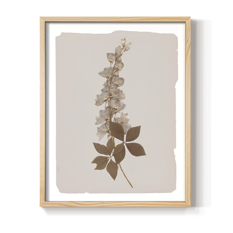 Reproduction encadrée monochrome en bois massif III, Naturel, H 11 po x l 9 po