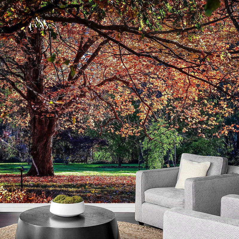 Autumn Fall Tree Leaf Park, 100" L x 144" W