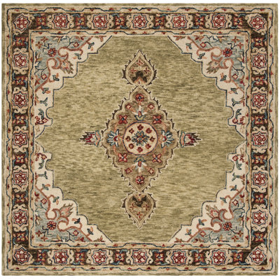 Wimpole Hand-Tufted Wool Sage/Brown Area Rug