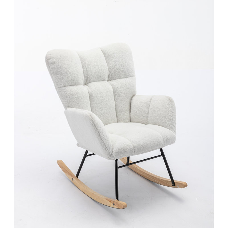 Chaise de chambre de bébé à bascule Teddy, Ivoire ivoire