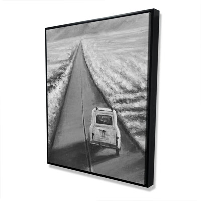 Car on the Road - Man Cave Transportation Canvas Art Decor