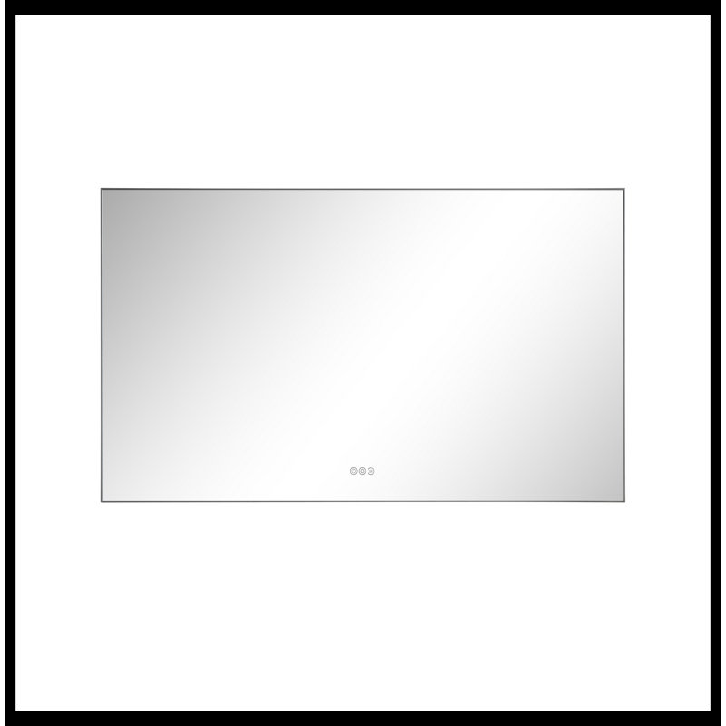Miroir de salle de bain à DEL avec miroir rétro-éclairé et miroir mural