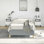 Cadre de lit Maritha, cadre de lit plateforme en tissu, sans matelas