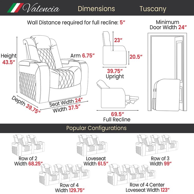 Holder & Wayfair Arlmont Leather & Home | Co. with Theater Cup Seating Reviews Tuscany