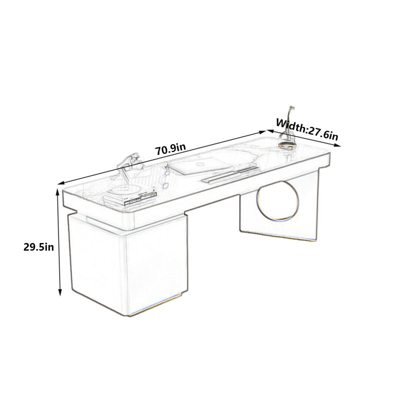 Foxx, 29.5" H x 70.9" W x 27.6" D