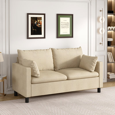 Nipun 3 Seater Linen Sofa
