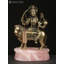 Petite déesse 4 pouces Durga avec base en quartz rose