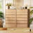 49.2" Tall Dressers & Chest of Drawers with 6 Drawers, Wood Closet Storage Dressers Organizer for Bedroom, Living Room, Natural