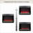 Electric Fireplace Insert, 23 Inch Ultra Thin with Realistic Flame &amp; Crystals, Remote/Timer, Overheating Protection | Vent Free | Tempered Glass+Sheet Metal+Plastic