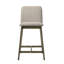 Ensemble de bar en bois 5 pièces Wicklund au fini wengé de nuit et sièges kaki mat-125262692
