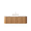 Meuble-lavabo moderne avec lavabo, meuble à grain de bois naturel