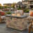Premium Rectangular Outdoor Fire Pit Table – 24'' H x 42'' W, 60,000 BTU, Faux Stone & Concrete Top, Hideaway Tank