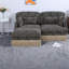 Modular Deep Seat Sofas, Chenille Leopard Modern Home Living Room