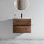 Meuble-lavabo de 24 po en noyer - Élégant, rangement spacieux, silencieux et chic