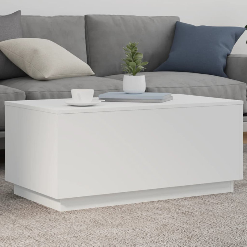 Caolain Block Coffee Table, White