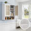 Armoire de rangement en bambou au-dessus de la toilette avec portes en rotin et tablette réglable - Organisateur mural peu encombrant pour la salle de bain, la cuisine ou le salon-1278948381