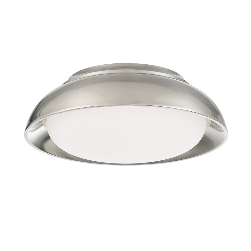 Acrylic LED Flush Mount, 4.63'' H x 12'' W x 12'' D, Brushed Nickel