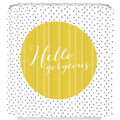 Rideau de douche simple hello superbe