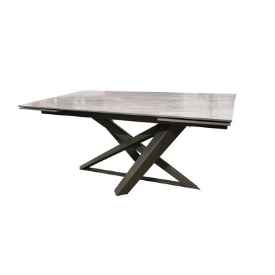 Blyock Extendable Metal Base Dining Table