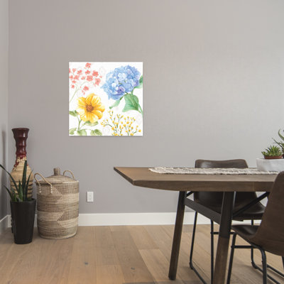 Contemporary Sweet Garden Iii With Blue Cream Art
