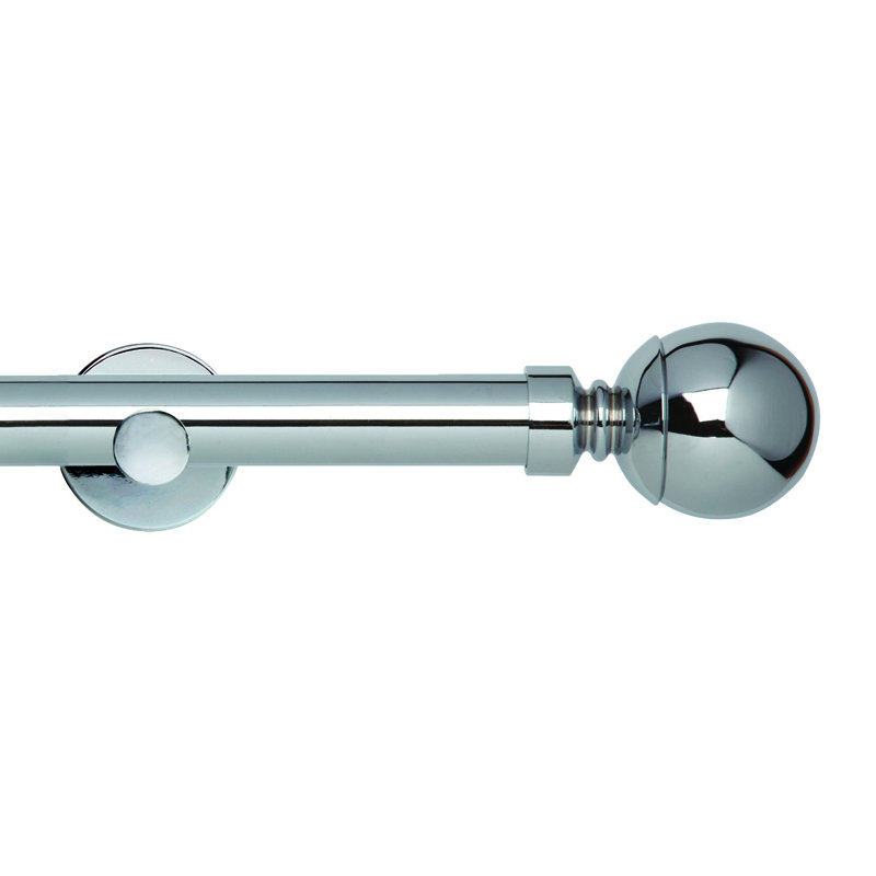 Hary 2.8cm Single Pole, 2.80 H x 120 W x 2.80 D cm, Chrome