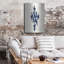 Art mural en métal Lark Manor ™ «Blue Woodblock 1» par Incado-1202182089