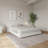 Satori Queen Size Low Profile Platform Bed With Headboard, Brown Oak-894578511-894578509