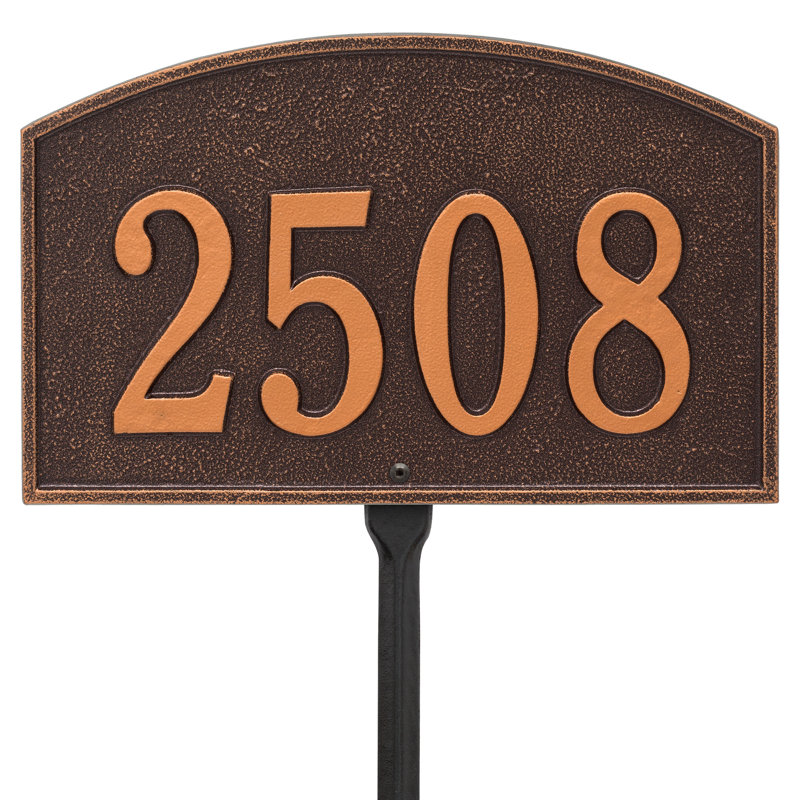 Plaque d'adresse pour pelouse Legacy, Cuivre antique, Oui