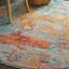 Tapis abstrait bleu / jaune Adrihana-1258171102