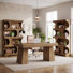 Ensemble de mobilier de bureau 3 pièces, bureau de direction moderne 55 po et bibliothèques ouvertes uniques 71 po