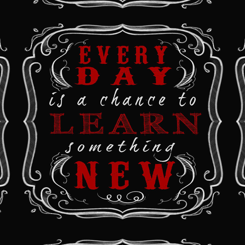 " Learn Red ", 12" H x 12" W  