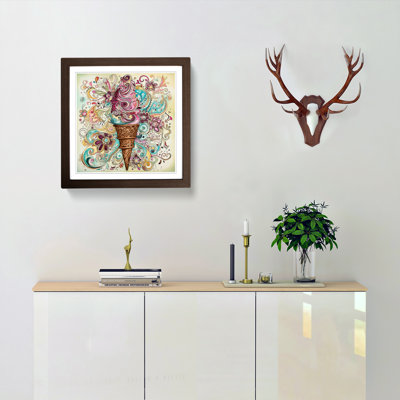 Ice Cream Paisley - Framed Print