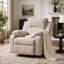 Fauteuil inclinable manuel en chenille avec 3 positions réglables, coussin en mousse souple-1655382856