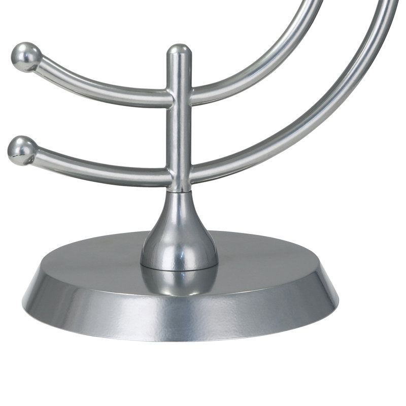 Charlee Desk Table Lamp, Raven Black, Chrome