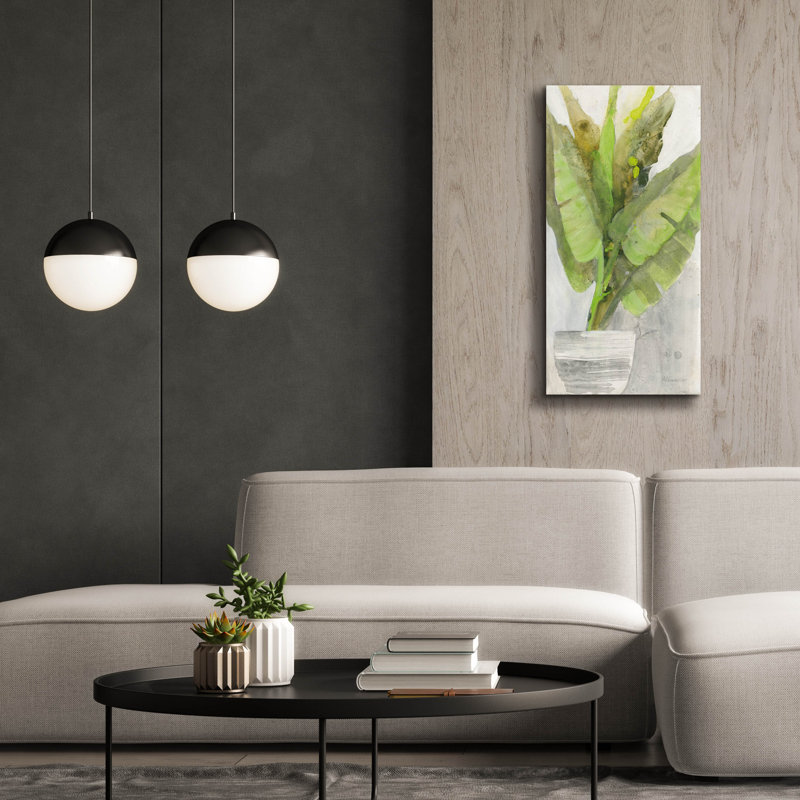 «Tropical Planter 2» par Albena Hristova, art mural sur toile, H 40 po x l 20 po