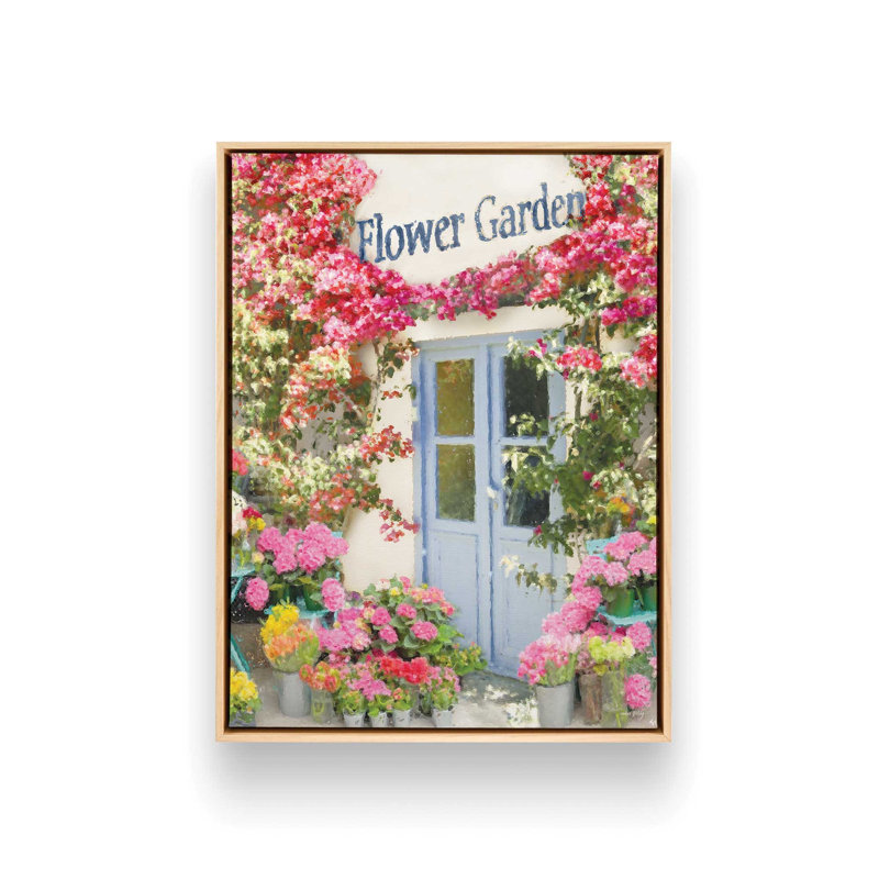 «Flower Garden» par Amber Sterling, reproduction d'art, L 30 x H 40, Tanné, Toile avec cadre