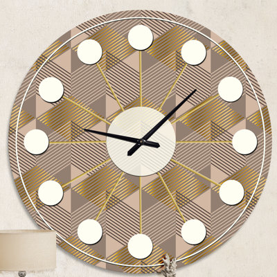 Retro Square Design V - horloge murale moderne Mid-Century