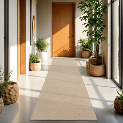 Soft Area Rug Cozy Low-Pile Rug Anti-Slip Solid Color Washable