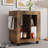 Mid-century Modern Style Movable Side Cabinet For Sofa, Household Brown Trolley Storage Locker And Shelf For Living Room.