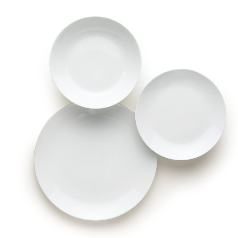 Coup Piece Porcelain China Dinnerware Set - Service for 6